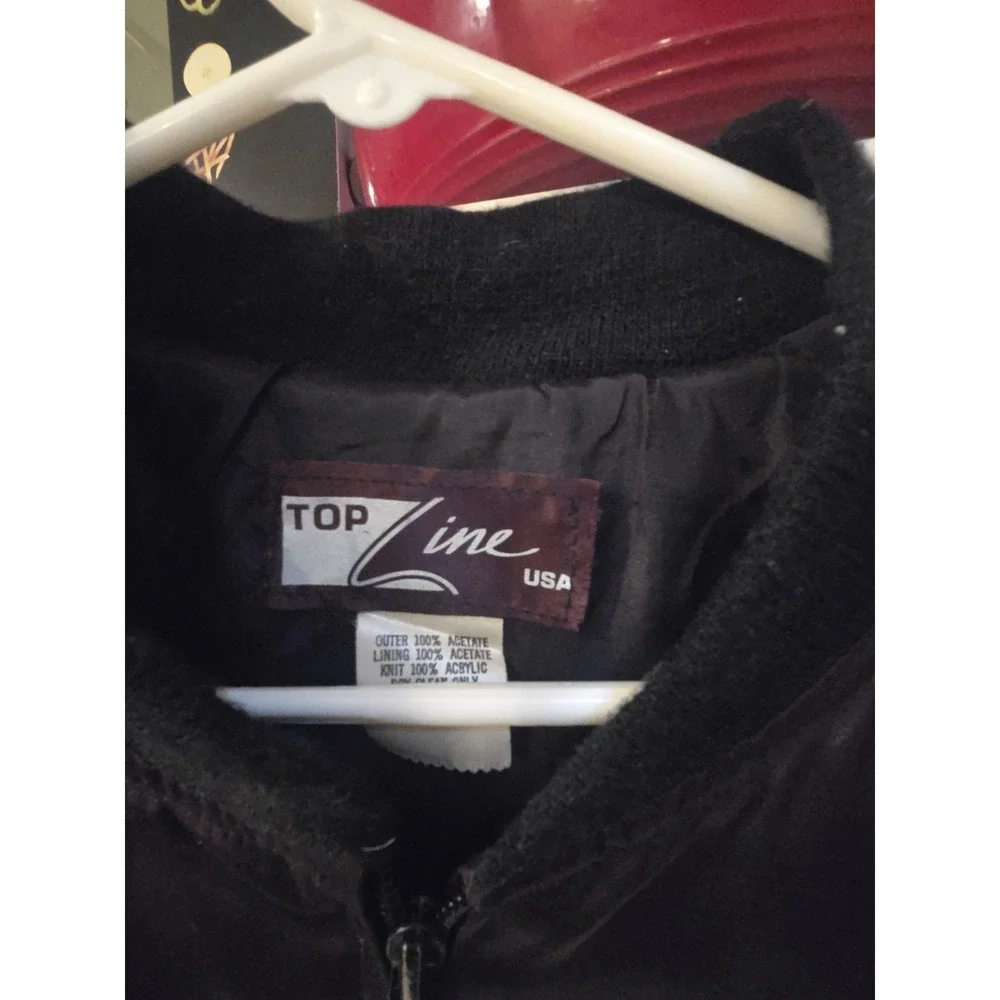 Vintage McDonnell Douglas T-45A Goshawk Satin Bomber Jacket Black Mens XL USA
